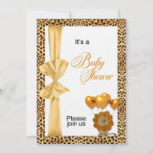 Baby shower Cheetah Print Gender Neutraal Kaart (Voorkant)