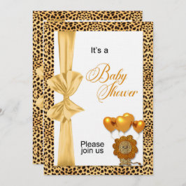Baby shower Cheetah Print Gender Neutraal Kaart