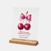 Baby shower Cherry Guessing spel Acryl Bord (Hoek)