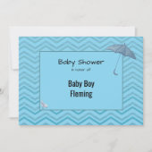 Baby shower Chevron voor Baby Boy Kaart (Voorkant)
