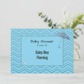 Baby shower Chevron voor Baby Boy Kaart (Staand voorkant)