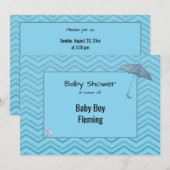 Baby shower Chevron voor Baby Boy Kaart (Voorkant / Achterkant)