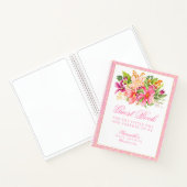 Baby shower Chic Flowers Bouquet Pink Guest Book Notitieboek (Binnen)
