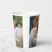 Baby shower Chic Modern Script Typografie 2 Foto Papieren Bekers (Rechts)