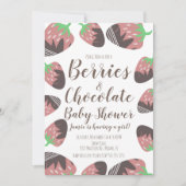 Baby shower "Chocolate aardbery Fruit Berry" Kaart (Voorkant)