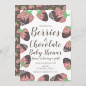 Baby shower "Chocolate aardbery Fruit Berry" Kaart (Voorkant / Achterkant)