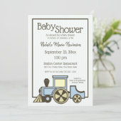 Baby shower Choo Choo Train Kaart (Staand voorkant)