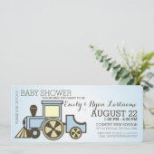 Baby shower Choo Choo Train Kaart (Staand voorkant)