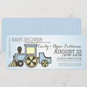 Baby shower Choo Choo Train Kaart (Voorkant / Achterkant)
