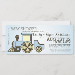baby shower Choo Choo Train Kaart