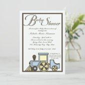 Baby shower Choo Choo Train Kaart (Staand voorkant)