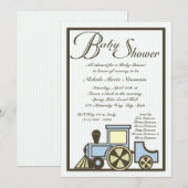 Baby shower Choo Choo Train Kaart (Voorkant / Achterkant)