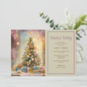 Baby shower Christmas Kaart (Staand voorkant)