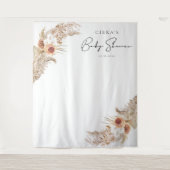 BABY SHOWER CIERA Bohemian Terracotta Pampas Wandkleed (Voorkant)
