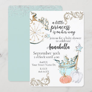 Baby shower Cinderella Princess Kaart