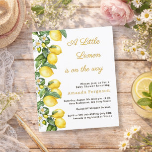 Baby Shower citroenen zomer tuin uitnodiging