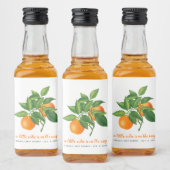 Baby shower Citrus een beetje schattig Sinaasappel Likeurfles Etiket (Flessen)