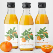Baby shower Citrus een beetje schattig Sinaasappel Likeurfles Etiket