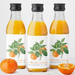 Baby Shower Citrus Een Klein Zoetje Sinaasappelscr Likeurfles Etiket