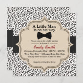 baby shower Classic Bow Stropdas Sneeuwblaasje afd Kaart (Voorkant / Achterkant)