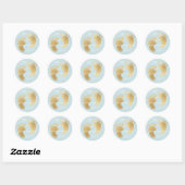 Baby shower "Classic Gld/Bl" Stickers 1 1/2" of 3" (Vel)