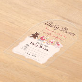 Baby shower Clear Acryl Uitnodiging Kaart 12 (Laagn)