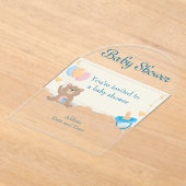 Baby shower Clear Acryl Uitnodiging Kaart 4 (Laagn)