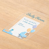 Baby shower Clear Acryl Uitnodiging Kaart 5 (Laagn)