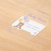 Baby shower Clear Acryl Uitnodiging Kaart 6 (Laagn)