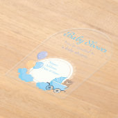 Baby shower Clear Acryl Uitnodiging Kaart 8 (Laagn)