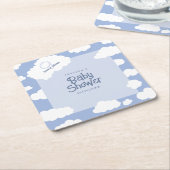 Baby shower Cloud Nine 9 Schattigee grillige parti Kartonnen Onderzetters (Schuin)