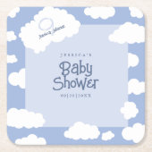Baby shower Cloud Nine 9 Schattigee grillige parti Kartonnen Onderzetters (Voorkant)