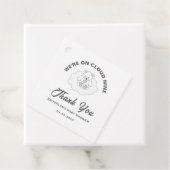 Baby shower Cloud Nine Teddy Bear Genderneutraal Bedankjes Labels (In situ)