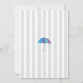 baby shower Cloud Sprinkle Rain Cute Umbrella Rain Kaart (Achterkant)