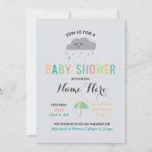 baby shower Cloud Sprinkle Umbrella Gender onthull Kaart (Voorkant)