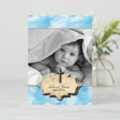 baby shower Clouds Christening Celebration Baptism Kaart (Staand voorkant)
