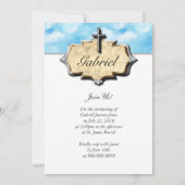 baby shower Clouds Christening Celebration Baptism Kaart (Achterkant)