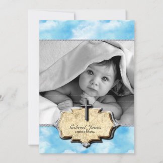 baby shower Clouds Christening Celebration Baptism Kaart