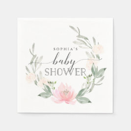 Baby shower Cocktail Napkins Pastel Blush Servet