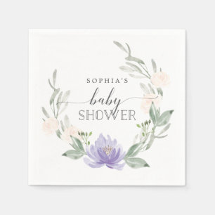 Baby shower Cocktail Napkins Pastel Paars Servet
