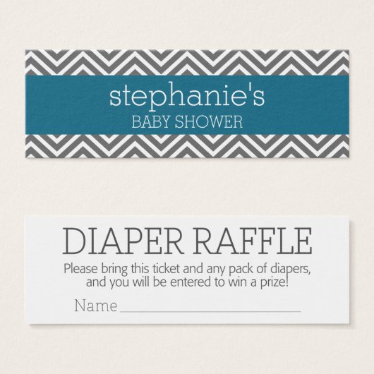 Baby shower Collectie - Luierspoelkaartje Mini Visitekaartjes (Voorkant /achterkant)