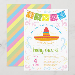 Baby shower Colorful May FIESTA-uitnodiging Kaart