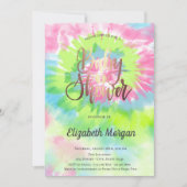 Baby shower Colorful Tie Dye Kaart (Voorkant)