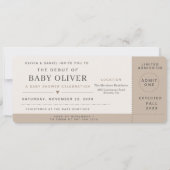 Baby Shower Concert Ticket Invitation (Voorkant)