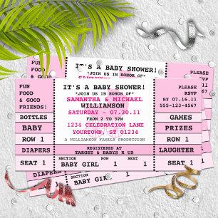 Baby shower Concert Ticket Invitation Photo Card