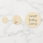Baby shower Confetti Baby sterren Gold en crème (Voorkanten)