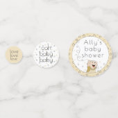 Baby shower Confetti Baby sterren Gold en crème (Achterkanten)