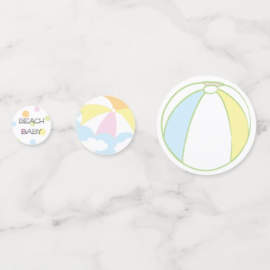 Baby shower Confetti Beach Ball (Voorkanten)
