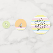 Baby shower Confetti Beach Ball (Achterkanten)