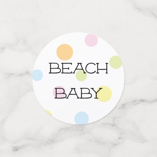 Baby shower Confetti Beach Ball (Kleine voorkant)